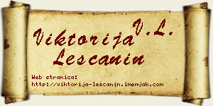 Viktorija Leščanin vizit kartica